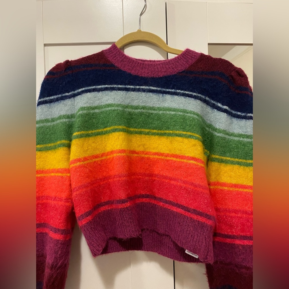 Zara Cropped Multicolor Sweater
